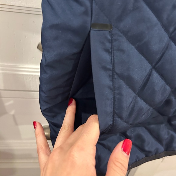 ZELOS Navy Quilted Zip-Up Vest Red Lining Size XL - Picture 6 of 12